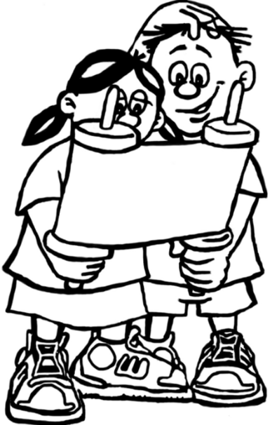 Zwei Kinder sehen in eine Schriftrolle (C) Markus Lorek